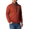 Columbia mens Sweater Weather Half Zip(Warp Red Heather/Shark)