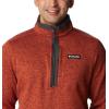 Columbia mens Sweater Weather Half Zip(Warp Red Heather/Shark)
