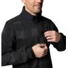 Columbia mens Sweater Weather II Printed Half Zip(Black Buffalo/Check Print/Shark Black)