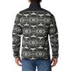 Columbia mens Sweater Weather II Printed Half Zip(Black Checkered Peaks Tonal Print)