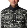 Columbia mens Sweater Weather II Printed Half Zip(Black Checkered Peaks Tonal Print)