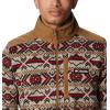 Columbia mens Sweater Weather II Printed Half Zip(Mountain Red Checkered Peaks Print)