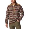 Columbia mens Sweater Weather II Printed Half Zip(Mountain Red Checkered Peaks Print)