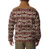 Columbia mens Sweater Weather II Printed Half Zip(Mountain Red Checkered Peaks Print)