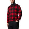 Columbia mens Sweater Weather II Printed Half Zip(Mountain Red/Check Print/Mountain Red Black)