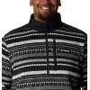 Columbia mens Sweater Weather II Printed Half Zip(Shark Apres Stripe)