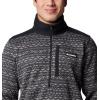 Columbia mens Sweater Weather II Printed Half Zip(Shark Madras Tonal)