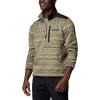 Columbia mens Sweater Weather II Printed Half Zip(Stone Green Madras Multi)
