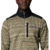 Columbia mens Sweater Weather II Printed Half Zip(Stone Green Madras Multi)