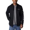 Columbia mens Trek Full Zip Hoodie(2024 Black/Csc Sleeve Logo)