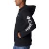 Columbia mens Trek Full Zip Hoodie(Black/Csc Sleeve Logo)
