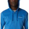 Columbia mens Trek Full Zip Hoodie(Bright Indigo Heather/Csc Sleeve Logo)