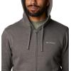 Columbia mens Trek Full Zip Hoodie(Charcoal Heather)