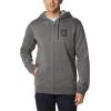 Columbia mens Trek Full Zip Hoodie(Grey-charcoal Heather)