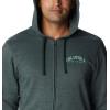 Columbia mens Trek Full Zip Hoodie(Spruce Heather/Arched Brand Logo)