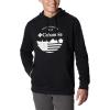 Columbia mens Trek Hoodie(Black/Fun With Flags Graphic)