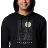 Columbia mens Trek Hoodie(Black/Linear Drifts)