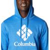 Columbia mens Trek Hoodie(Bright Indigo Heather/Csc Stacked Logo)