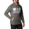 Columbia mens Trek Hoodie(Charcoal Heather  Treeline Flag Graphic)