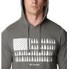 Columbia mens Trek Hoodie(Charcoal Heather  Treeline Flag Graphic)