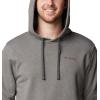 Columbia mens Trek Hoodie(Charcoal Heather/Button Badge)