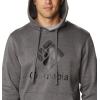 Columbia mens Trek Hoodie(Charcoal Heather/Csc Stacked Logo)