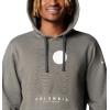 Columbia mens Trek Hoodie(Charcoal Heather/Linear Drifts)