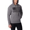 Columbia mens Trek Hoodie(City Grey Heather/Treestriped Flag)