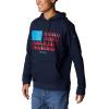 Columbia mens Trek Hoodie(Collegiate Navy/Treestriped Flag)