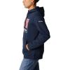 Columbia mens Trek Hoodie(Collegiate Navy/Us Flag Stamp)