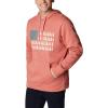 Columbia mens Trek Hoodie(Dark Coral/Treestriped Flag)