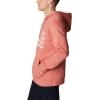 Columbia mens Trek Hoodie(Dark Coral/Treestriped Flag)