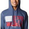 Columbia mens Trek Hoodie(Dark Mountain/Us Hood Flag)
