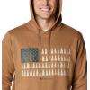 Columbia mens Trek Hoodie(Delta/Treestriped Flag)