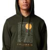 Columbia mens Trek Hoodie(Greenscape/Linear Drifts)