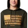 Columbia mens Trek Hoodie(Greenscape/Treestripe Flag)