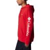 Columbia mens Trek Hoodie(Mountain Red/Csc Sleeve Logo)