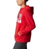 Columbia mens Trek Hoodie(Mountain Red/Us Hood Flag)