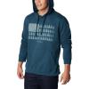 Columbia mens Trek Hoodie(Night Wave  Treeline Flag Graphic)