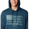 Columbia mens Trek Hoodie(Night Wave  Treeline Flag Graphic)