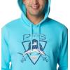 Columbia mens Trek Hoodie(Opal Blue Saltwater Graphic)