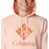 Columbia mens Trek Hoodie(Peach Blossom/Csc Stacked Graphic)