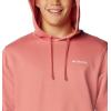 Columbia mens Trek Hoodie(Pink Agave/Csc Sleeve Logo)