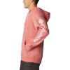 Columbia mens Trek Hoodie(Pink Agave/Csc Sleeve Logo)