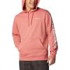Columbia mens Trek Hoodie(Pink Agave/Csc Sleeve Logo)