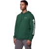 Columbia mens Trek Hoodie(Rain Forest/Csc Sleeve Logo)