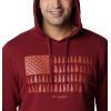 Columbia mens Trek Hoodie(Red Jasper  Treeline Flag Graphic)