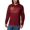Columbia mens Trek Hoodie(Red Jasper  Treeline Flag Graphic)