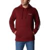 Columbia mens Trek Hoodie(Red Jasper/Csc Sleeve Logo)