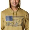 Columbia mens Trek Hoodie(Savory/Us Hood Flag)